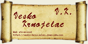 Vesko Krnojelac vizit kartica